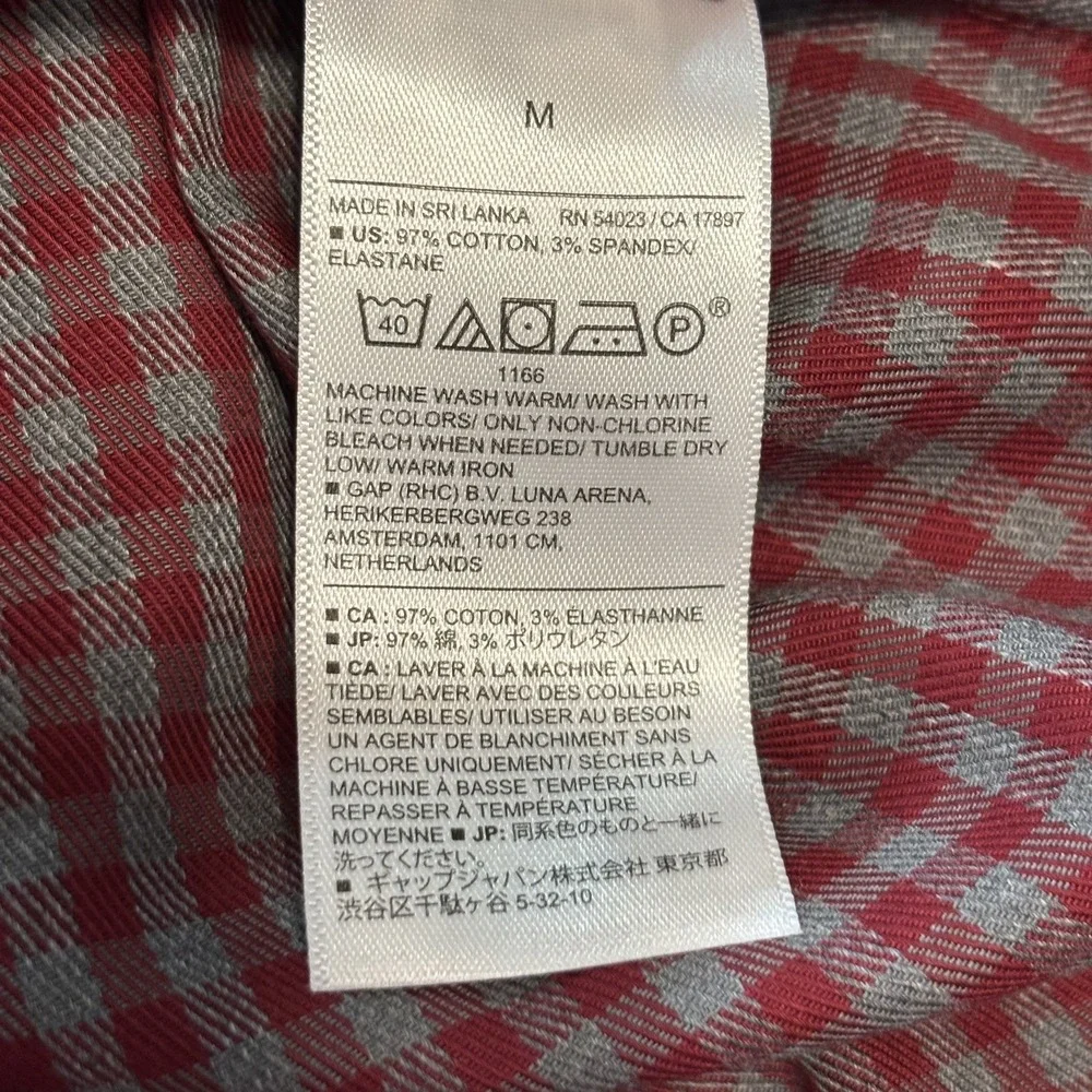 NEW Banana Republic Athletic Fit Check Plaid Men's Medium Long Sleeve Button Up